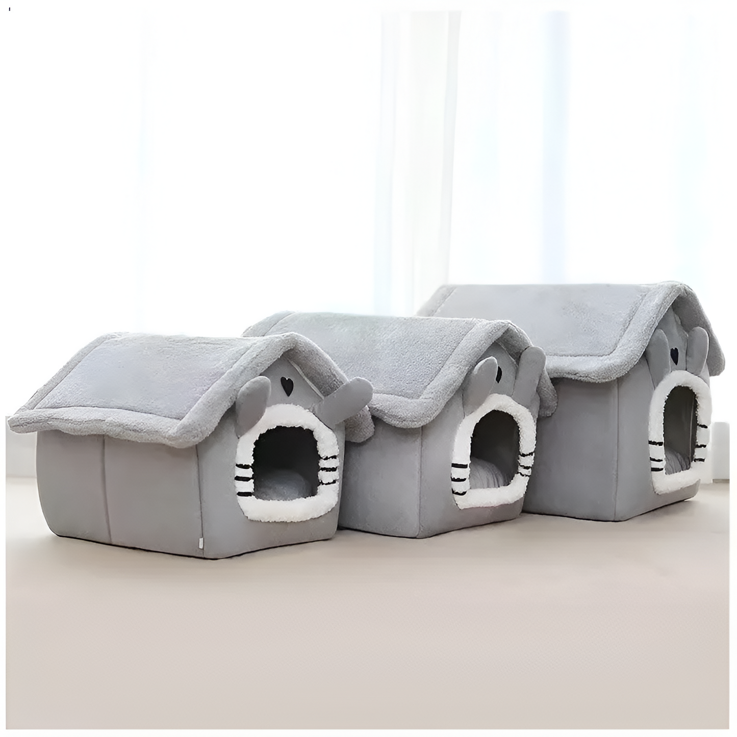 Cozy Indoor Pet House – Soft Tent Bed with Removable Cushion for Dogs & Cats (All Sizes)